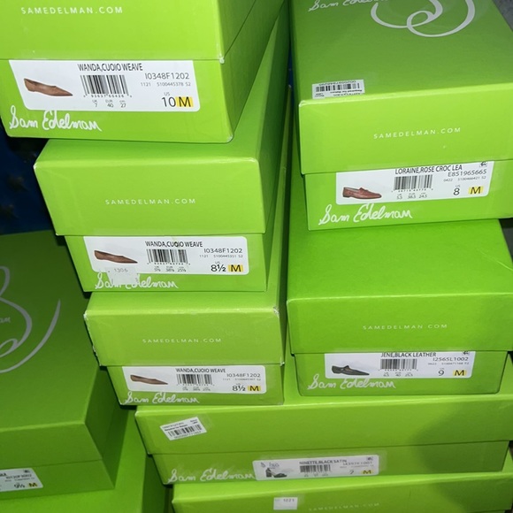 NWT SAM EDELMAN Womens Brown Woven Padded Wanda Pointed Toe Slip On Ballet Flats - Picture 5 of 5